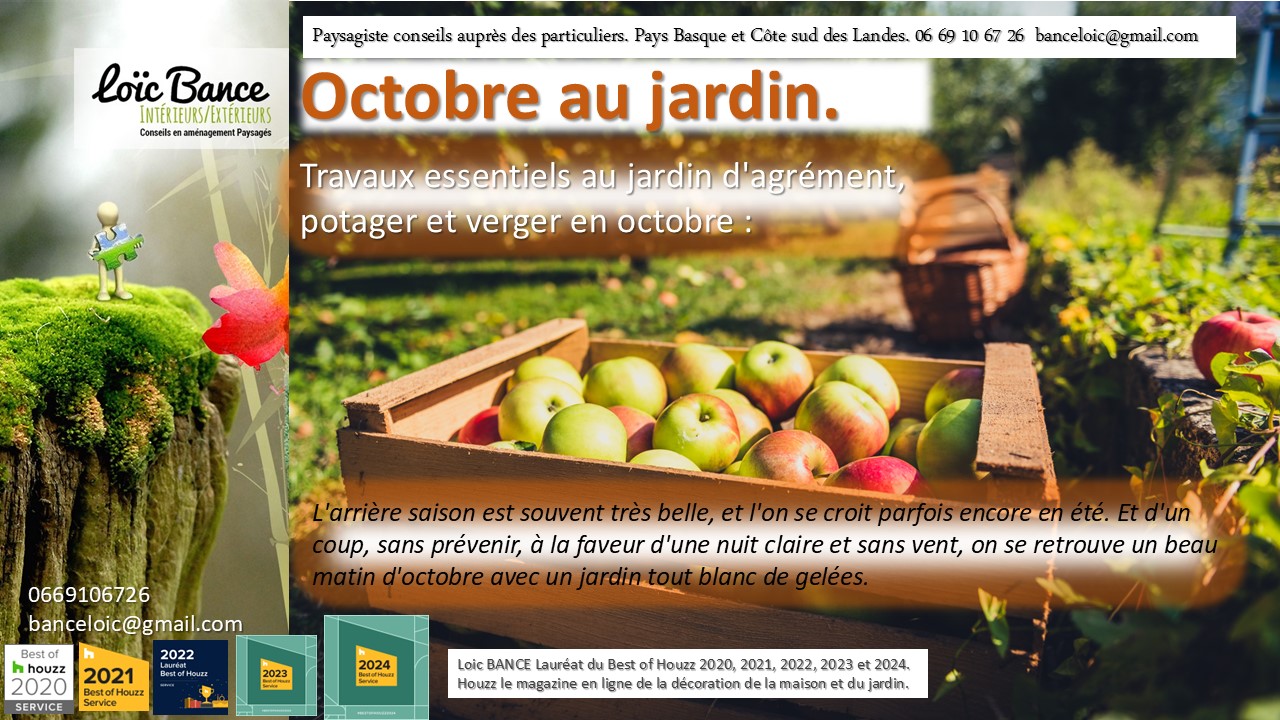 Paysagiste Arcangues, octobre est un mois crucial pour entretenir et prparer votre jardin